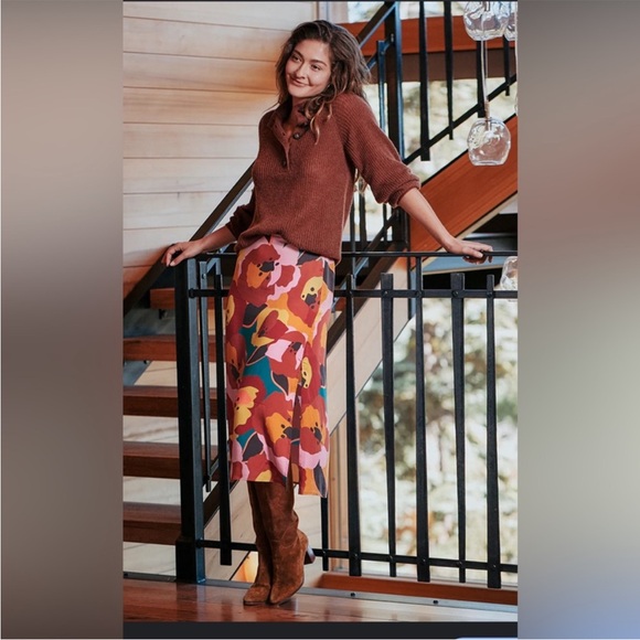 Marine Layer Dresses & Skirts - Marine Layer Exploded Floral Ryan MIDI Slip Skirt